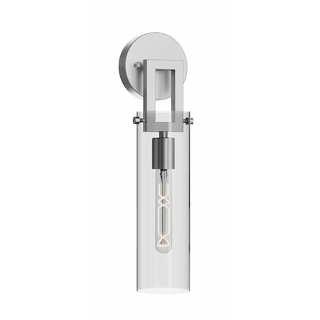 Afx Houston 17'' Wall Sconce, Clear Glass, Satin Nickel Finish HOUS0517MBSN